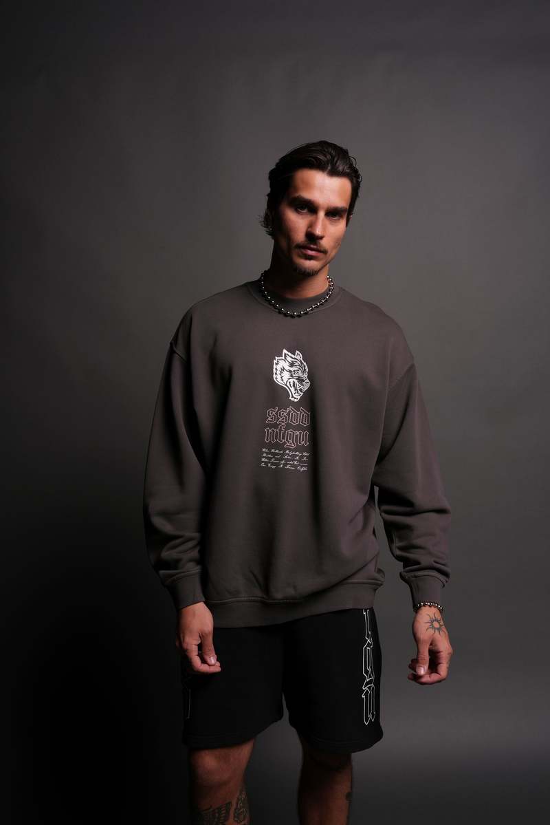 Darc Sport Breath Of Wolves London Crewneck Wolf Gray | MNKFR-9634