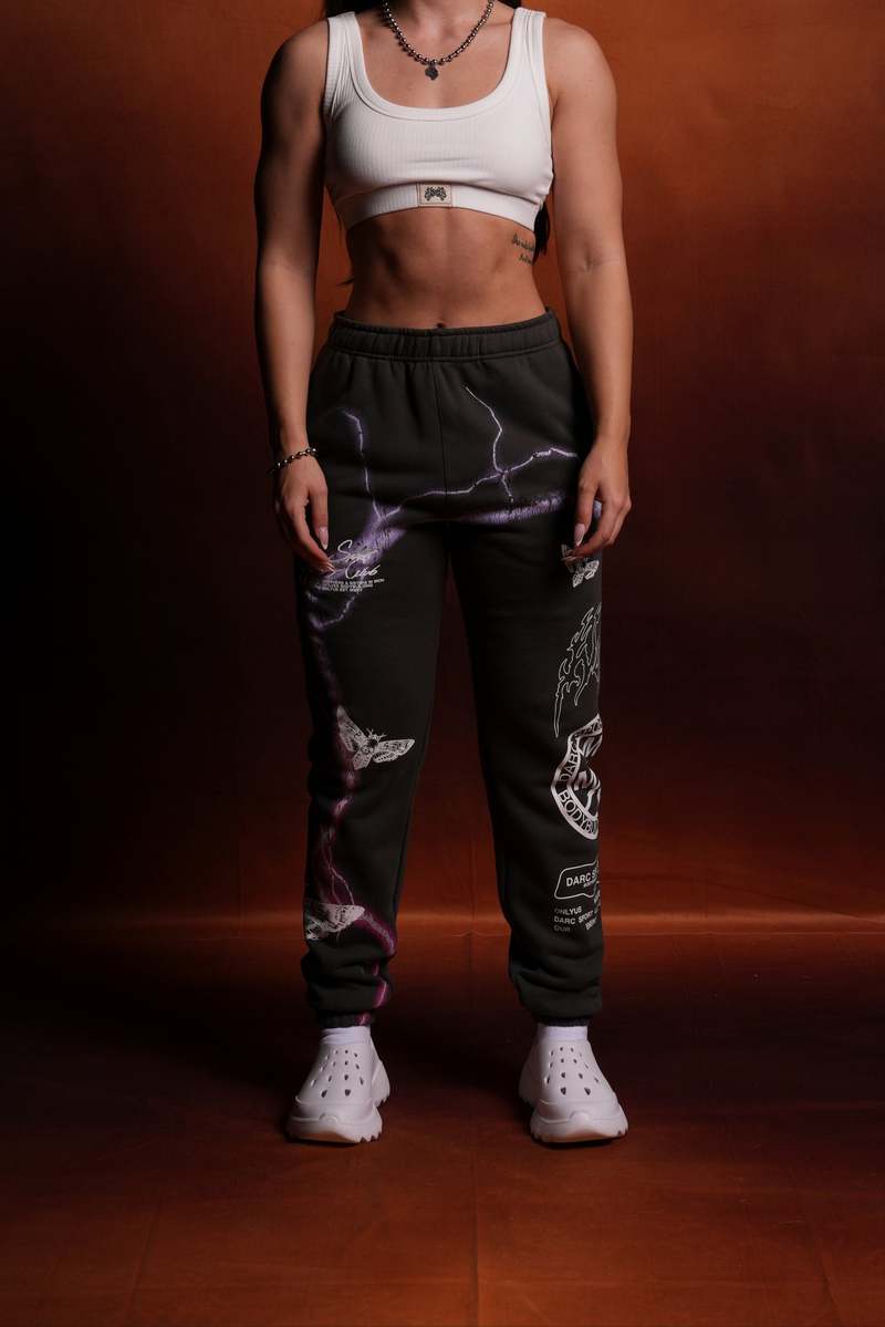 Darc Sport Charged Up She Post Lounge Sweats Wolf Gray | YTFQC-5873