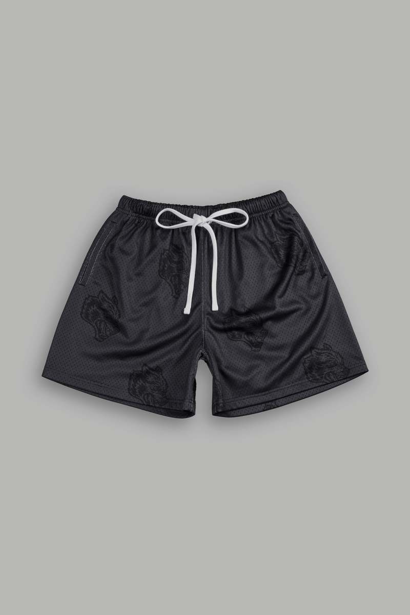 Darc Sport Club Monogram Mesh Shorts Negros | FXBUV-6017