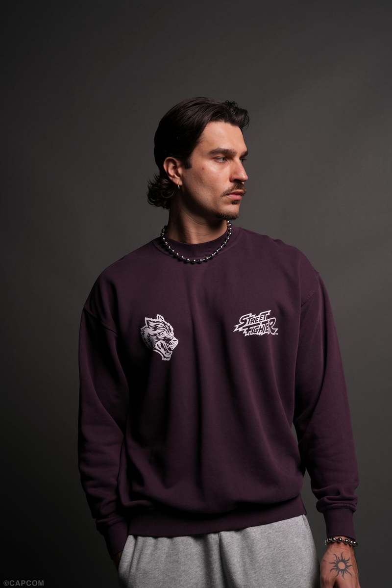 Darc Sport Final Boss Unisex London Crewneck Morados | JGWZX-3817