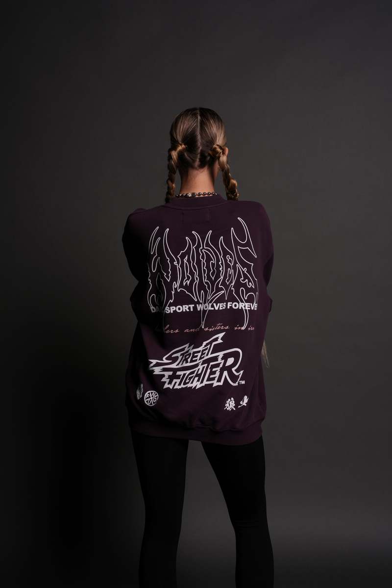 Darc Sport Final Boss Unisex London Crewneck Morados | JGWZX-3817