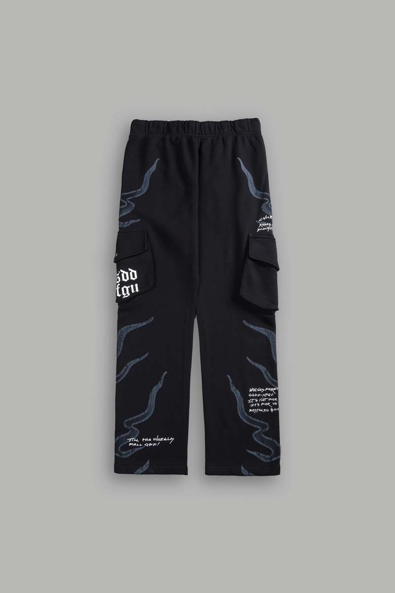 Darc Sport Infernal Bloom Bigelow Cargo Sweat Pants Negros | SGJNT-7820