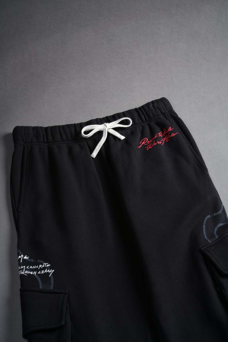 Darc Sport Infernal Bloom Bigelow Cargo Sweat Pants Negros | SGJNT-7820