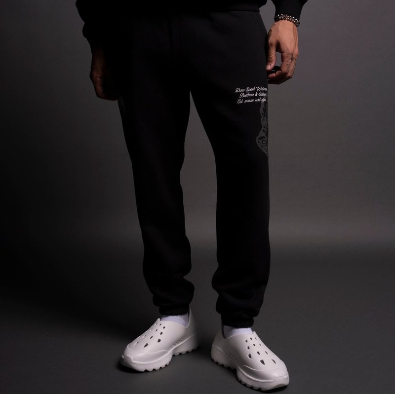 Darc Sport Loyalty Wolf Post Lounge Sweats Negros | YNBXS-1489