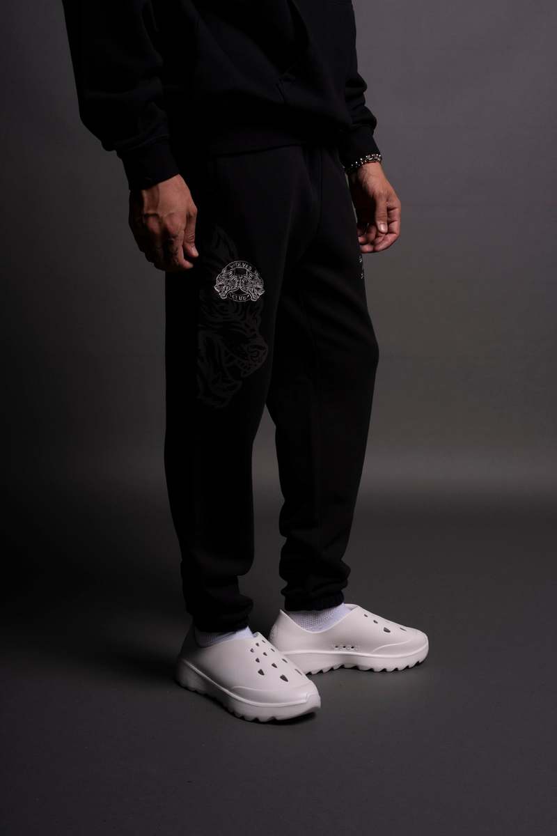 Darc Sport Loyalty Wolf Post Lounge Sweats Negros | YNBXS-1489