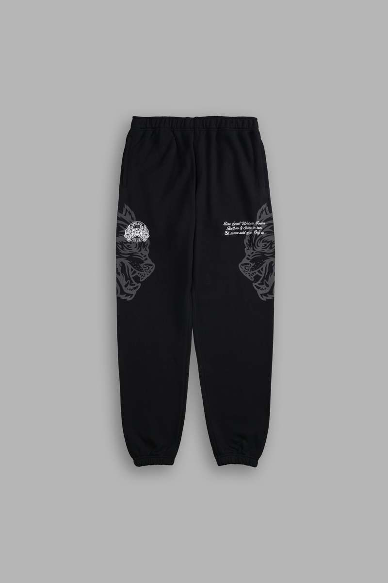 Darc Sport Loyalty Wolf Post Lounge Sweats Negros | YNBXS-1489