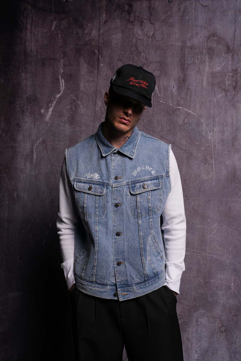 Darc Sport Rose Chopper Clint American Denim Vest Azules | YDNMX-7054