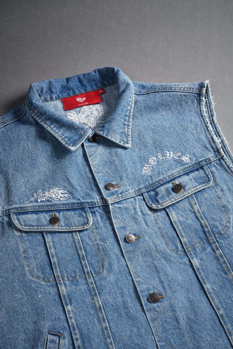 Darc Sport Rose Chopper Clint American Denim Vest Azules | YDNMX-7054