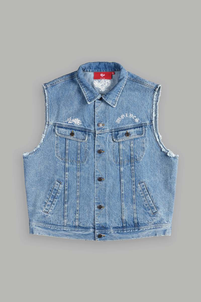 Darc Sport Rose Chopper Clint American Denim Vest Azules | YDNMX-7054