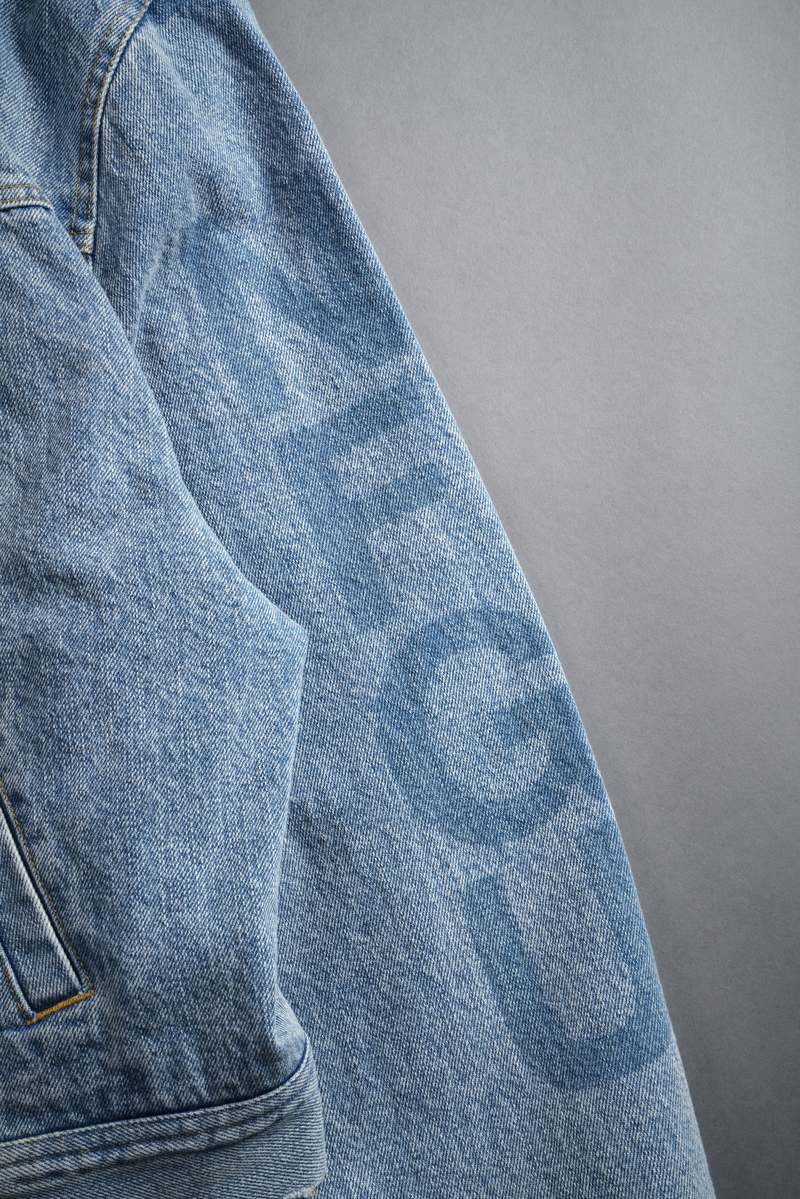 Darc Sport Roses While We're Here Cropped American Denim Jacket Azules | YVMHN-1782