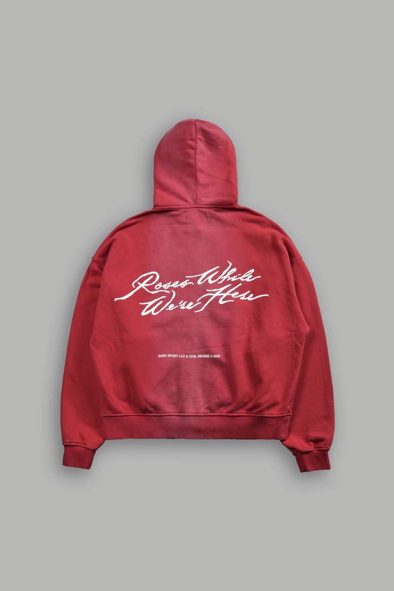 Darc Sport Roses While We're Here Darco Double Zip Hoodie Rojos | MWDCN-7821