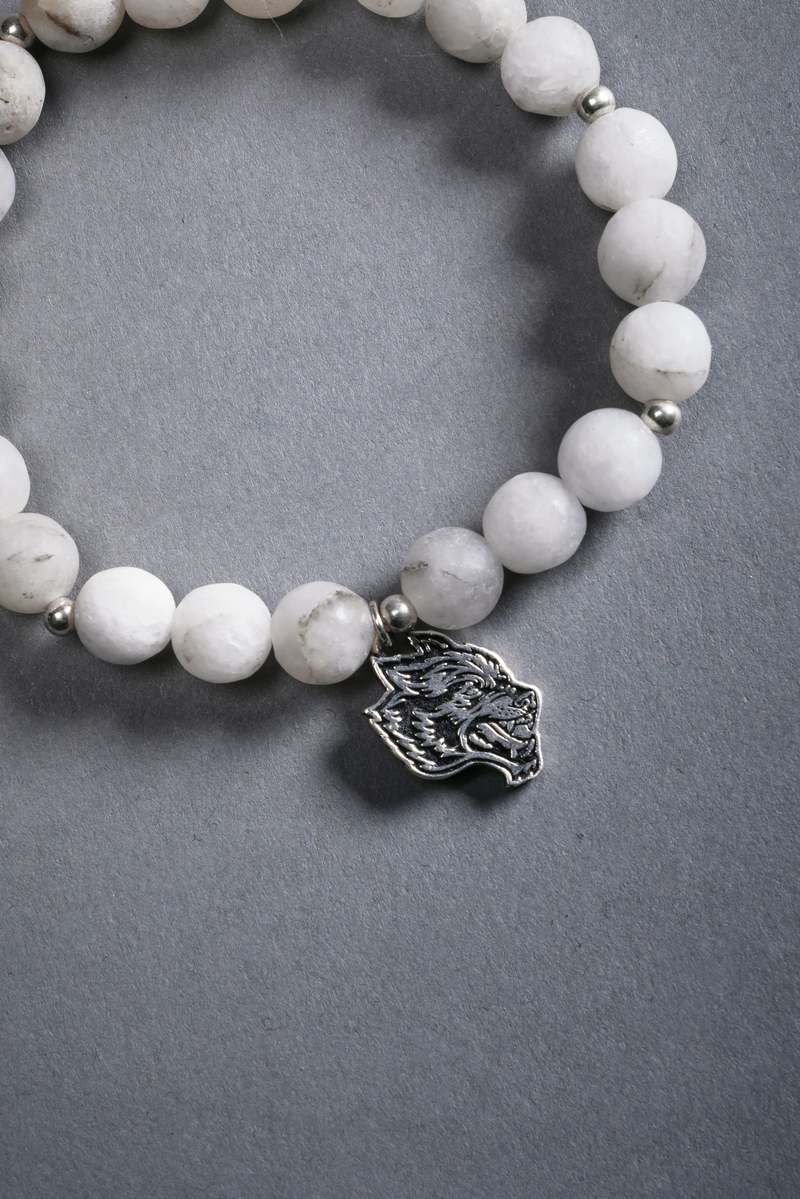 Darc Sport Wolf Head Pendant She Bracelet Blancos | JFUEM-9318