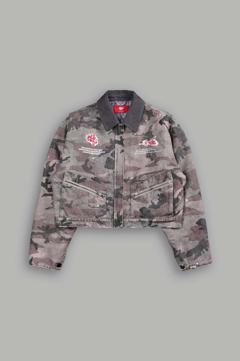 Darc Sport Wolves Among Roses Wayland Cropped Jacket Camuflados | SBHPR-5012