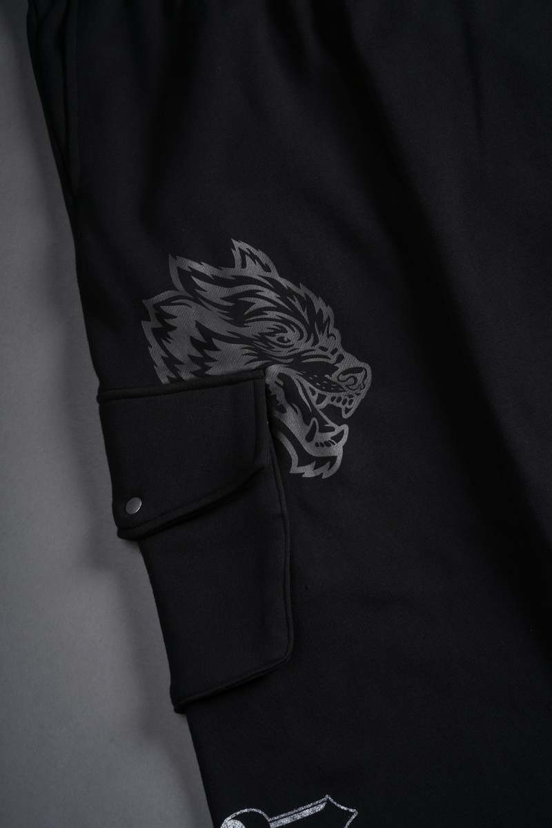 Darc Sport Wolves Represent Bigelow Cargo Sweat Pants Negros | AMLVU-1458